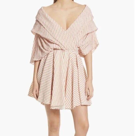 CAROLINE CONSTAS Marcella Stripe Dress‎ - Picture 1 of 5